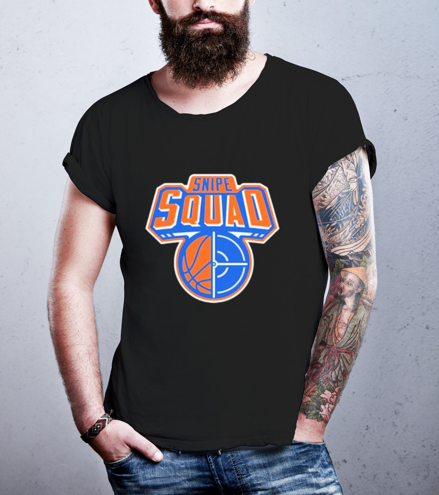 Snipe Squad Basketball Logo With Oklahoma City Thunder Colors T-Shirt