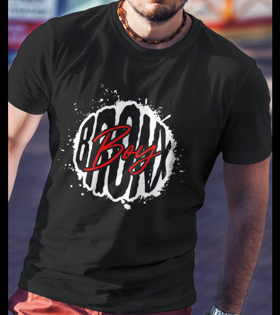 Bronx Boy Bold Graffiti Typography T-Shirt