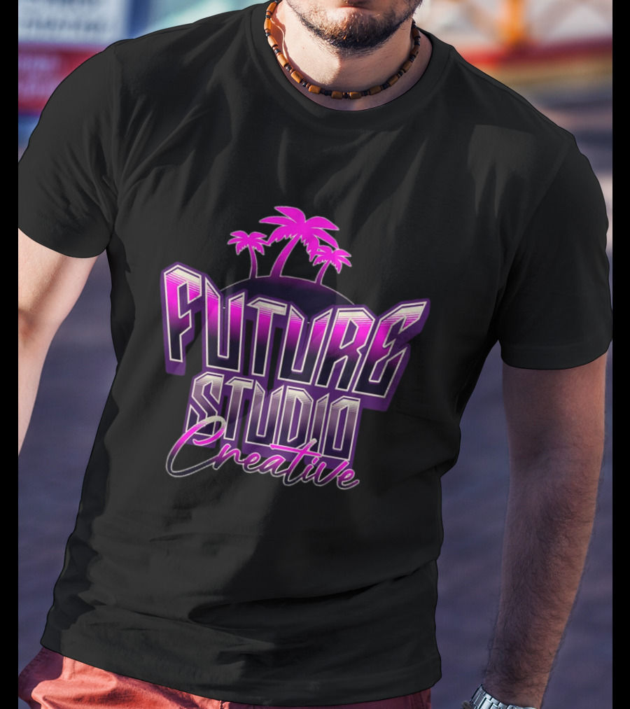 Future Studio Creative Synthwave Neon Palms T-Shirt