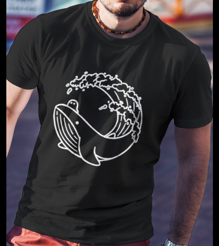 Slimecicle Whalesurfer Ocean Wave T-Shirt