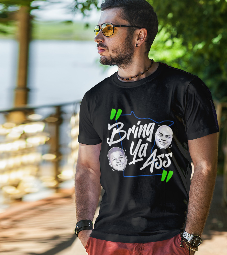 Anthony Edwards Charles Barkley Bring Ya Ass Minnesota Shape T-Shirt