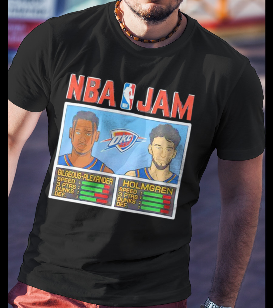 NBA Jam Shai Gilgeous-Alexander Chet Holmgren OKC Thunder T-Shirt