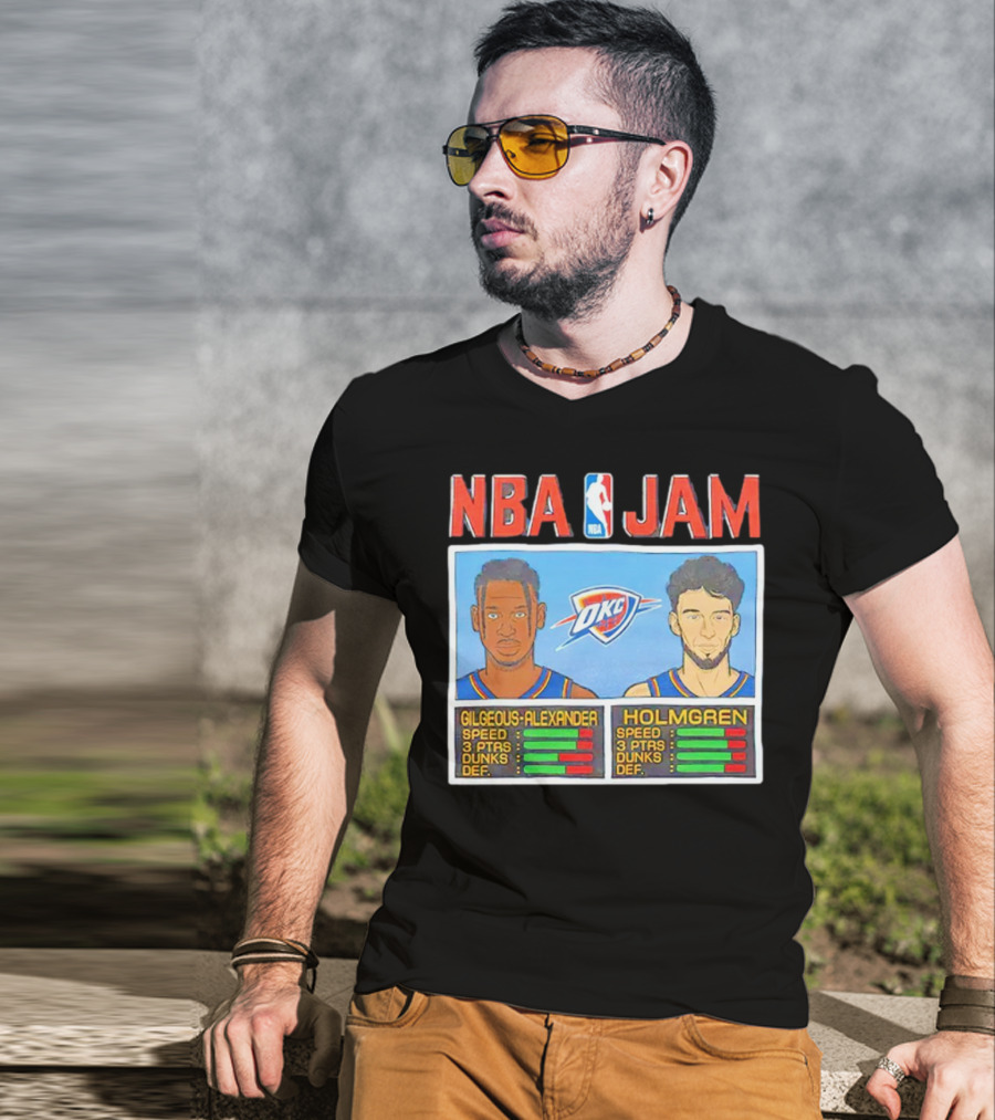 NBA Jam Shai Gilgeous-Alexander Chet Holmgren OKC Thunder T-Shirt
