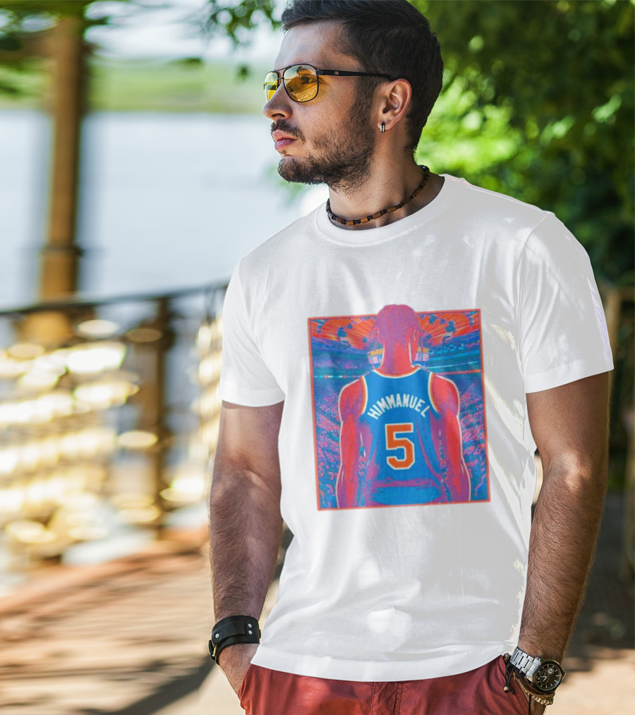 HIMMANUEL 5 New York Knicks Basketball Jersey In Vibrant Arena Scene T-Shirt