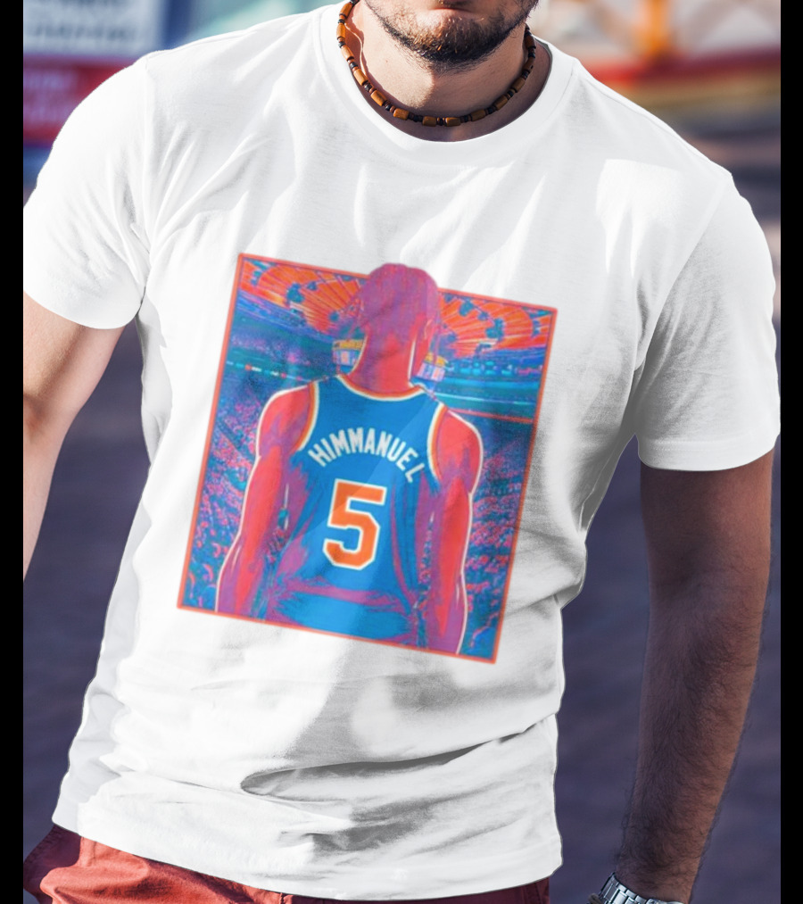 HIMMANUEL 5 New York Knicks Basketball Jersey In Vibrant Arena Scene T-Shirt