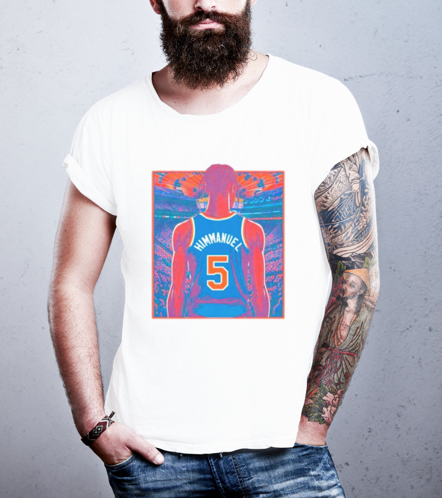 HIMMANUEL 5 New York Knicks Basketball Jersey In Vibrant Arena Scene T-Shirt