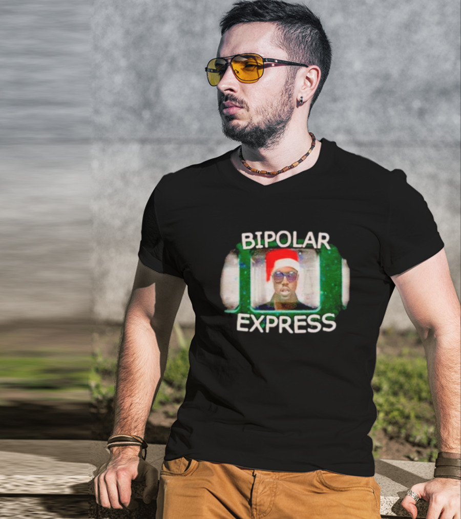 Bipolar Express Kanye West Santa Hat Christmas T-Shirt