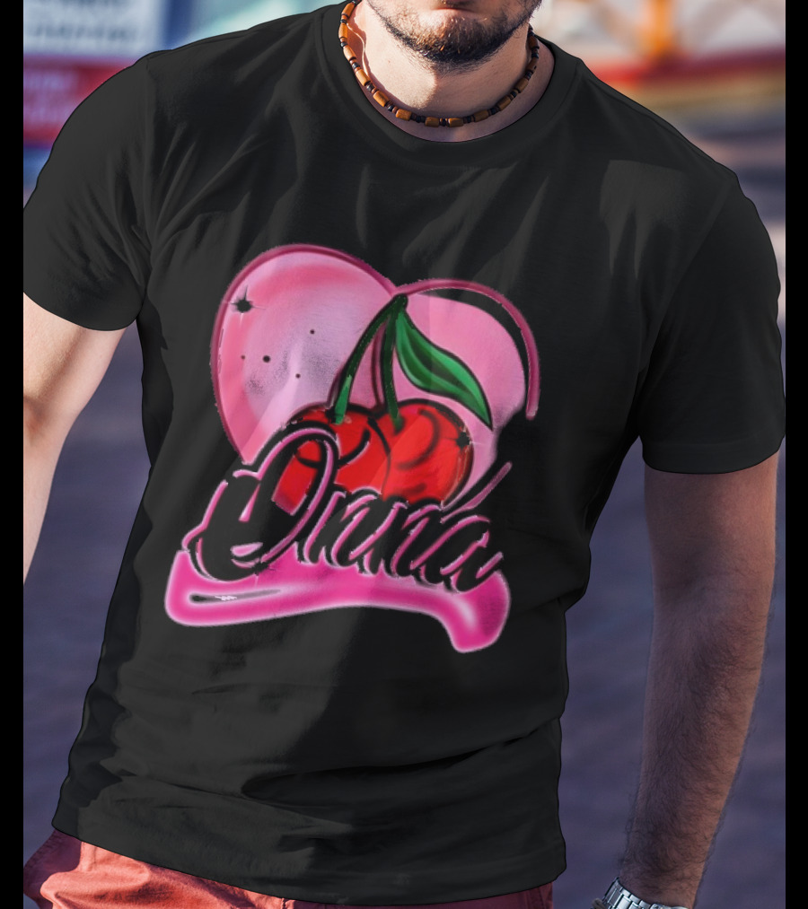 Onna Cherry Heart Pink T-Shirt