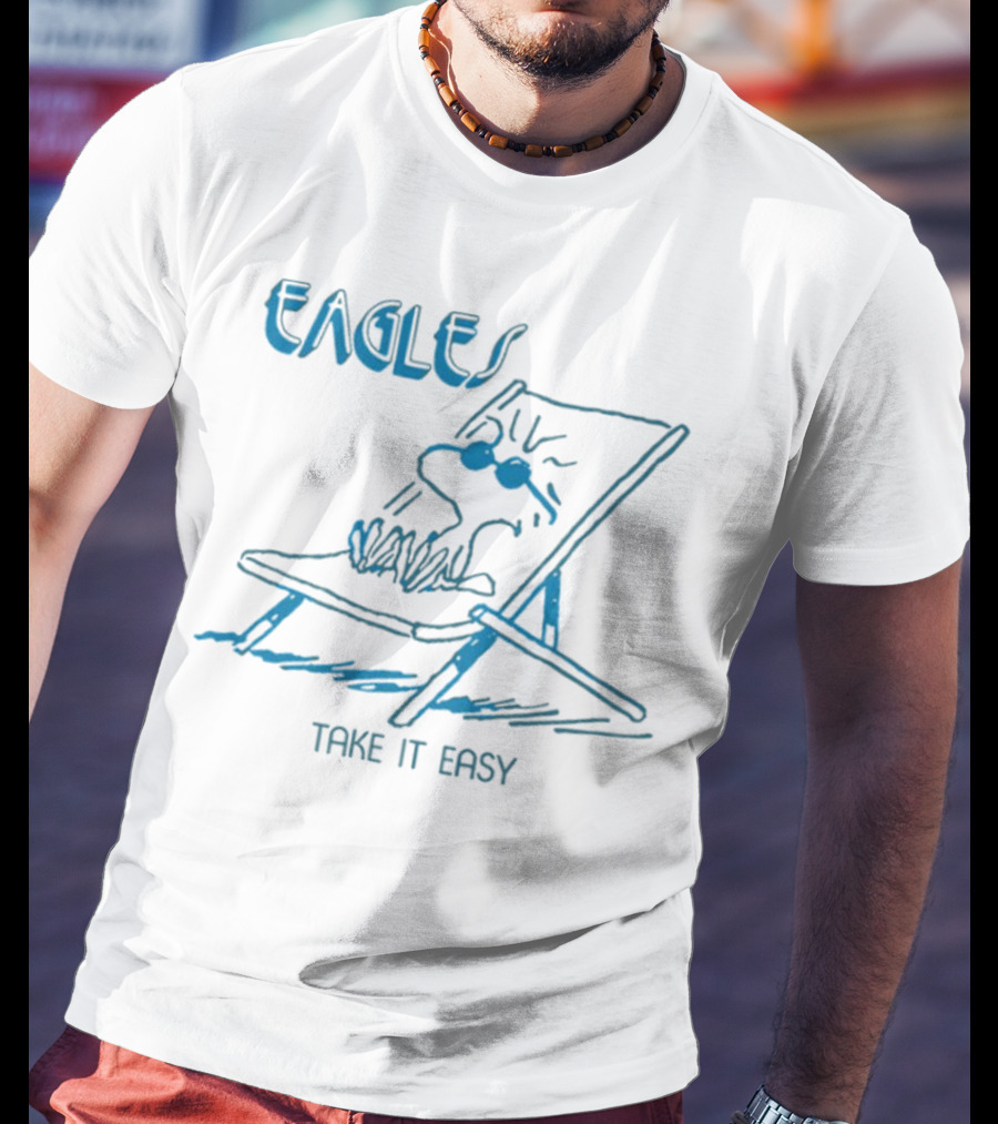 Eagles Take It Easy Woodstock Chair Relaxation T-Shirt