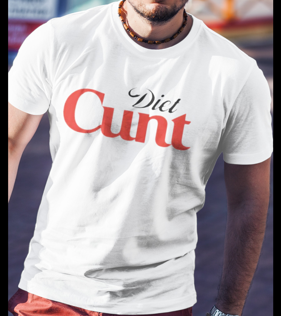 Diet Cunt Text In Classic Soft Drink Typography T-Shirt