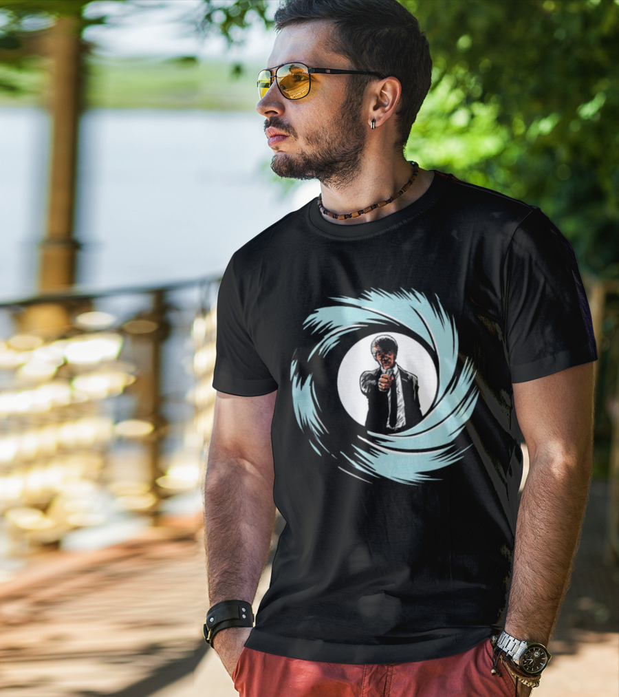 Jules Winnfield Agent BMF Bond Style Spiral T-Shirt
