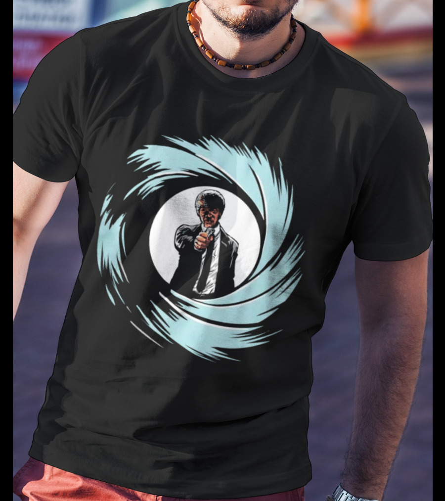 Jules Winnfield Agent BMF Bond Style Spiral T-Shirt