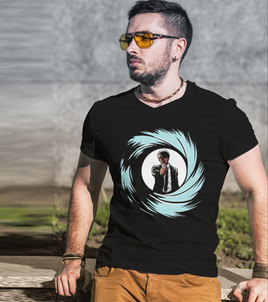 Jules Winnfield Agent BMF Bond Style Spiral T-Shirt