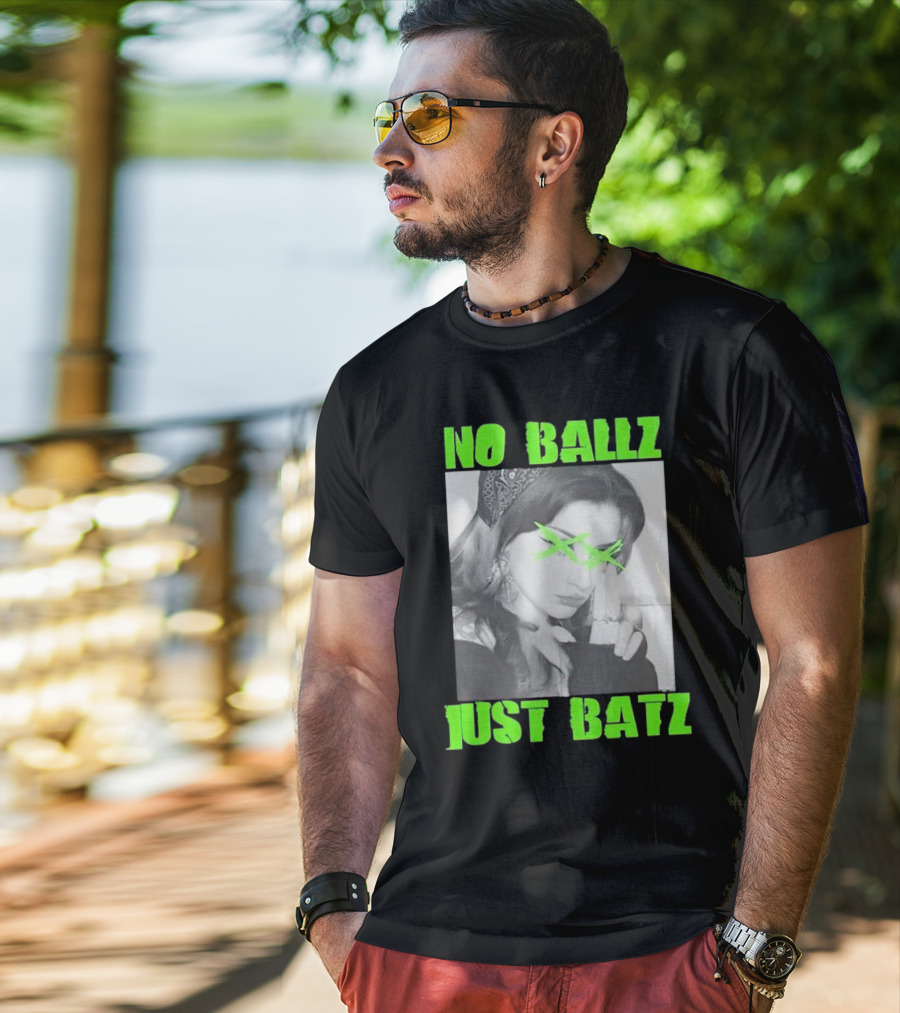 No Ballz Just Batz Bandana Girl Green X Eyes T-Shirt