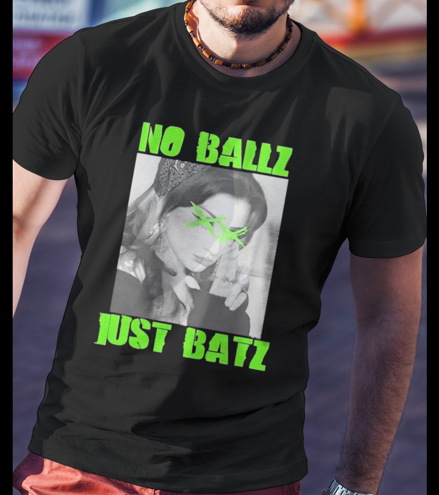 No Ballz Just Batz Bandana Girl Green X Eyes T-Shirt