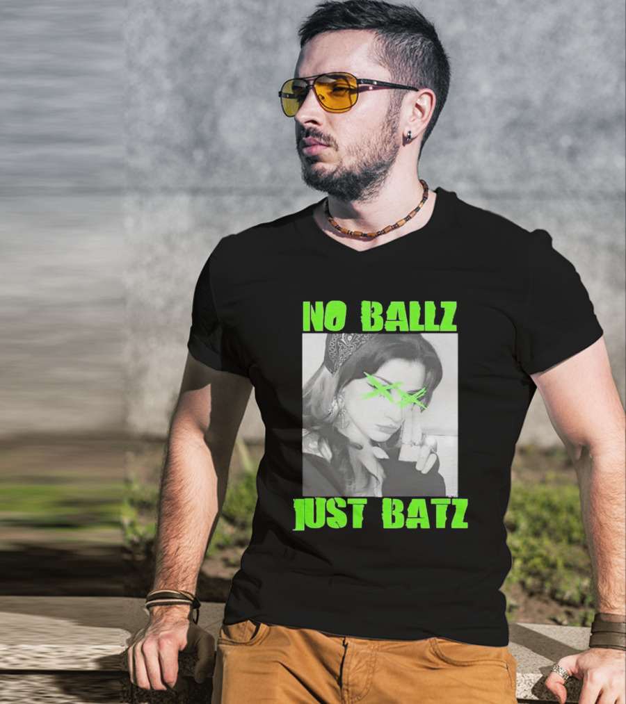 No Ballz Just Batz Bandana Girl Green X Eyes T-Shirt