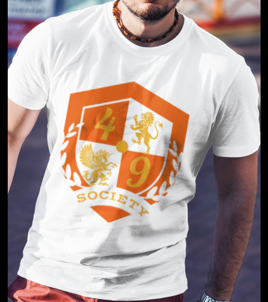 49 Society Crest With Heraldic Lion And Griffin Emblem T-Shirt