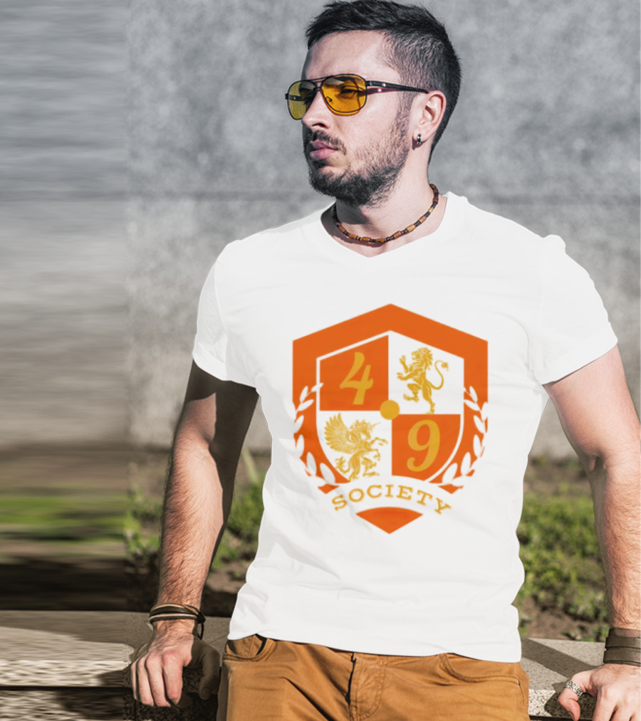 49 Society Crest With Heraldic Lion And Griffin Emblem T-Shirt