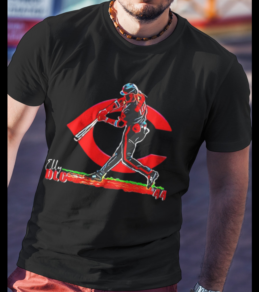 Elly De La Cruz DLC Cincinnati Reds 44 Baseball Player T-Shirt