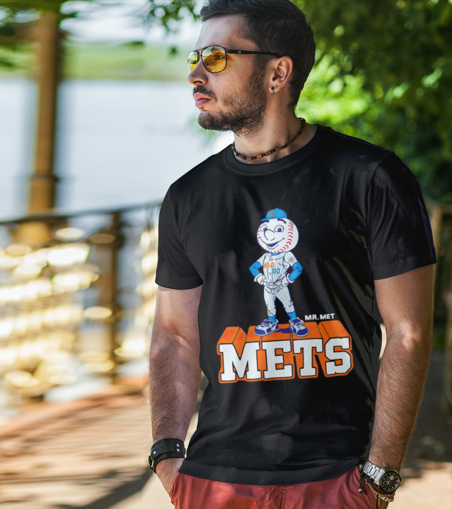 Mr Met New York Mets Baseball Mets Mascot T-Shirt