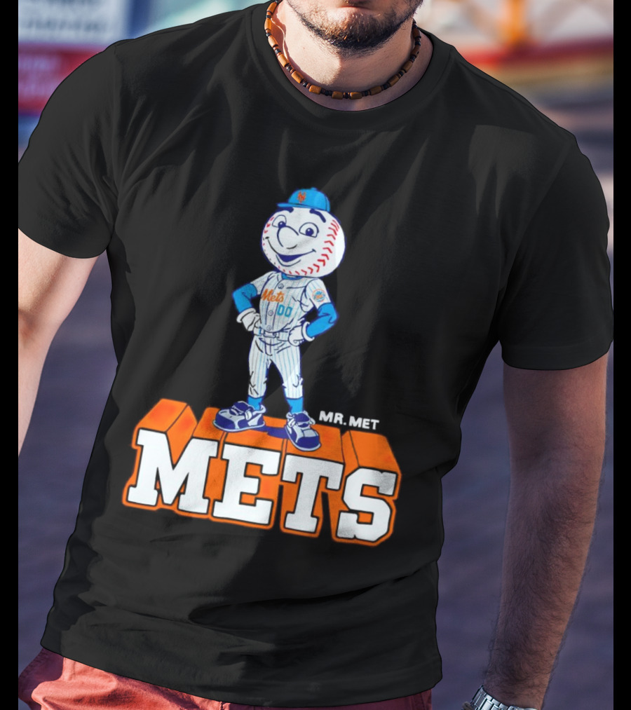 Mr Met New York Mets Baseball Mets Mascot T-Shirt