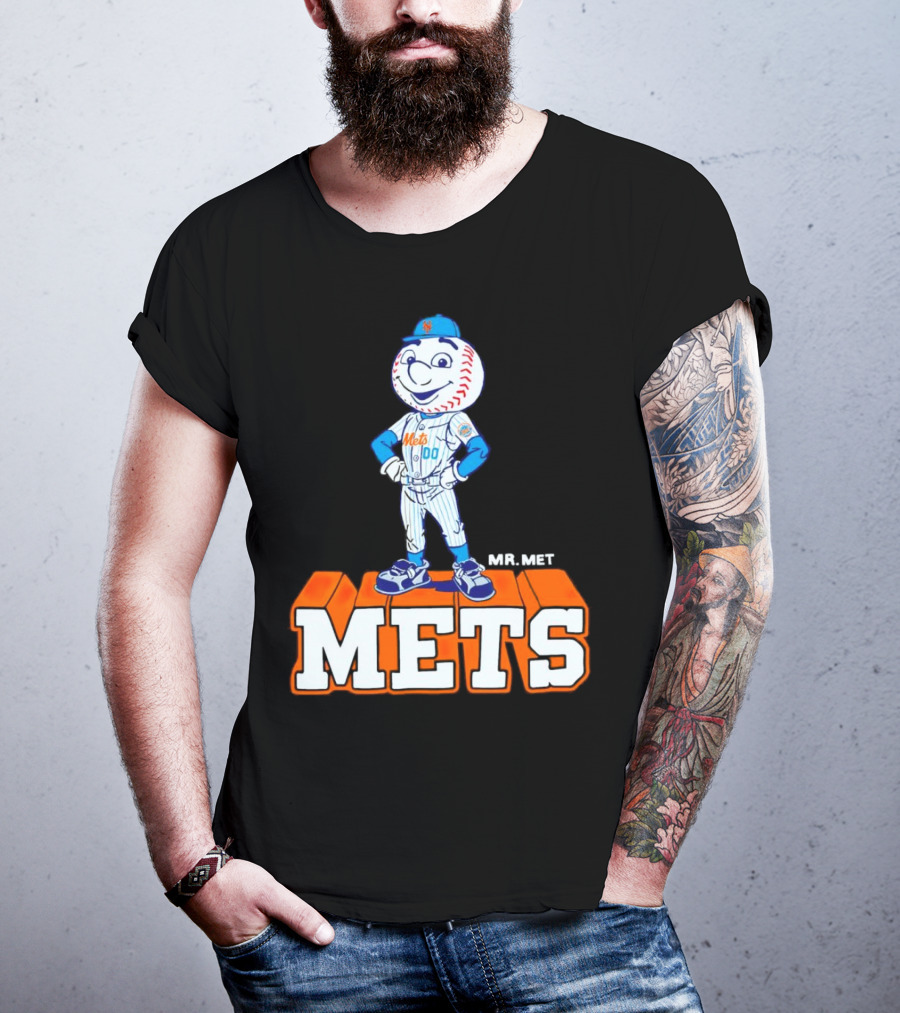 Mr Met New York Mets Baseball Mets Mascot T-Shirt