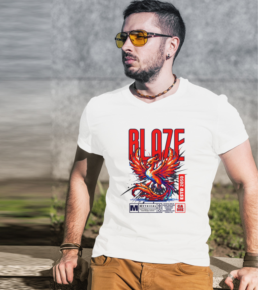 BLAZE Phoenix ESTD 2050 MYTHICAL GAME T-Shirt