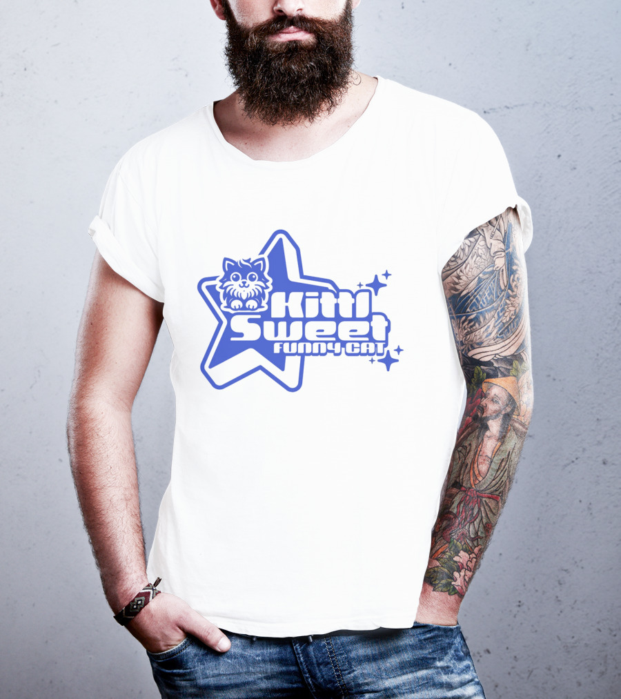 Kitti Sweet Funny Y2K Cat Star T-Shirt