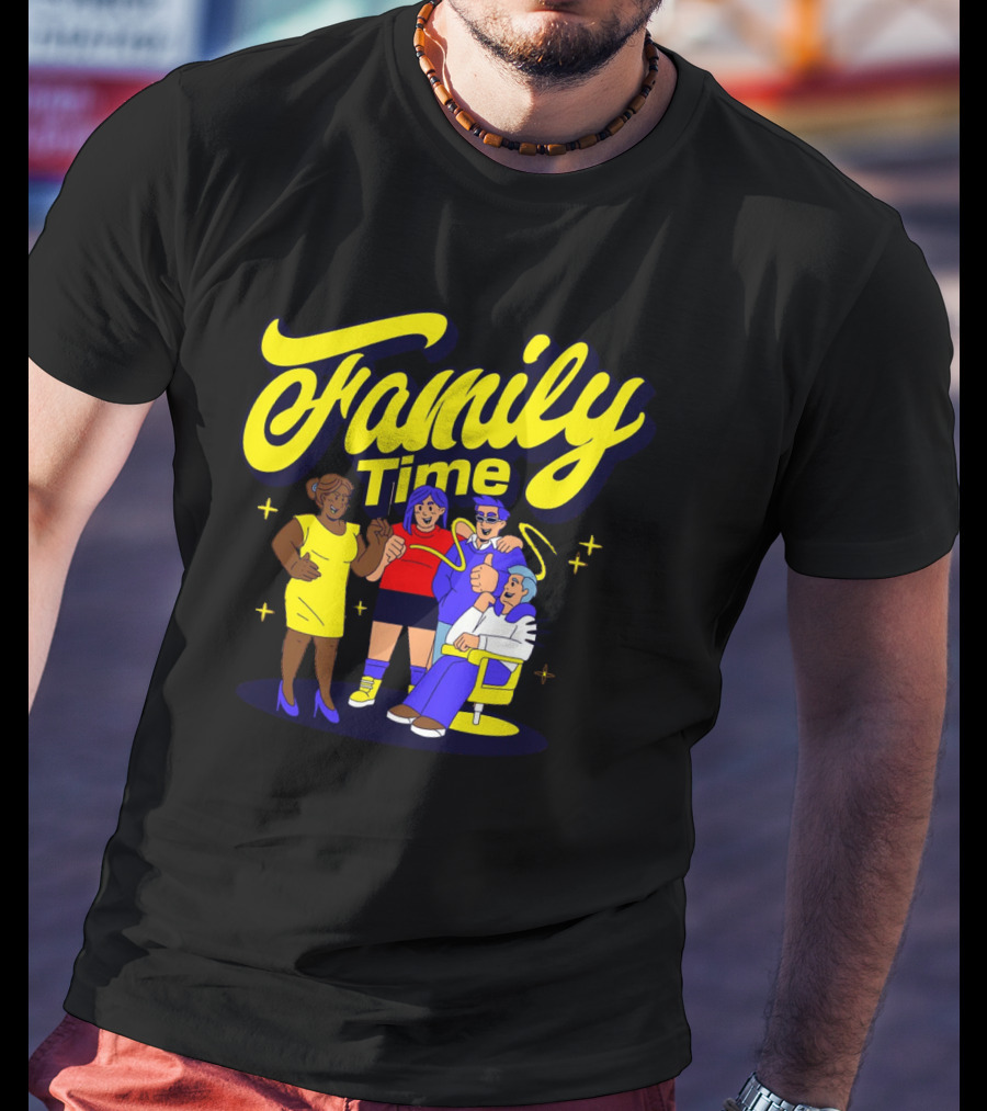 Family Time Lively Group Hug Together T-Shirt