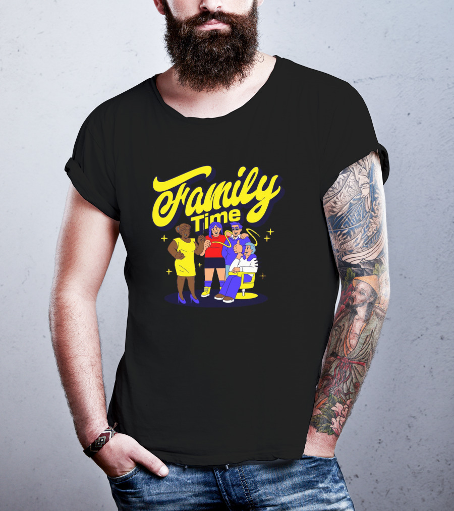 Family Time Lively Group Hug Together T-Shirt