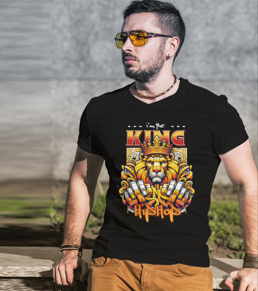 I'm The King Hip Hop Lion With Crown And Fists T-Shirt
