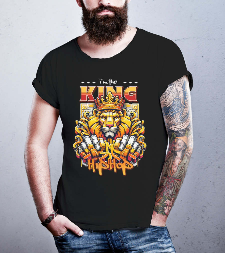 I'm The King Hip Hop Lion With Crown And Fists T-Shirt