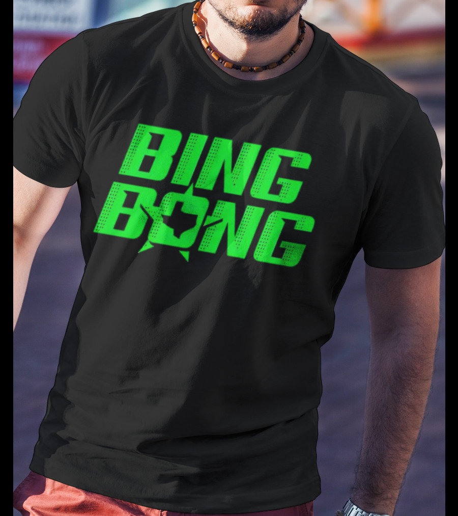 Dallas Stars Bing Bong Sports Text Logo Star Emblem T-Shirt