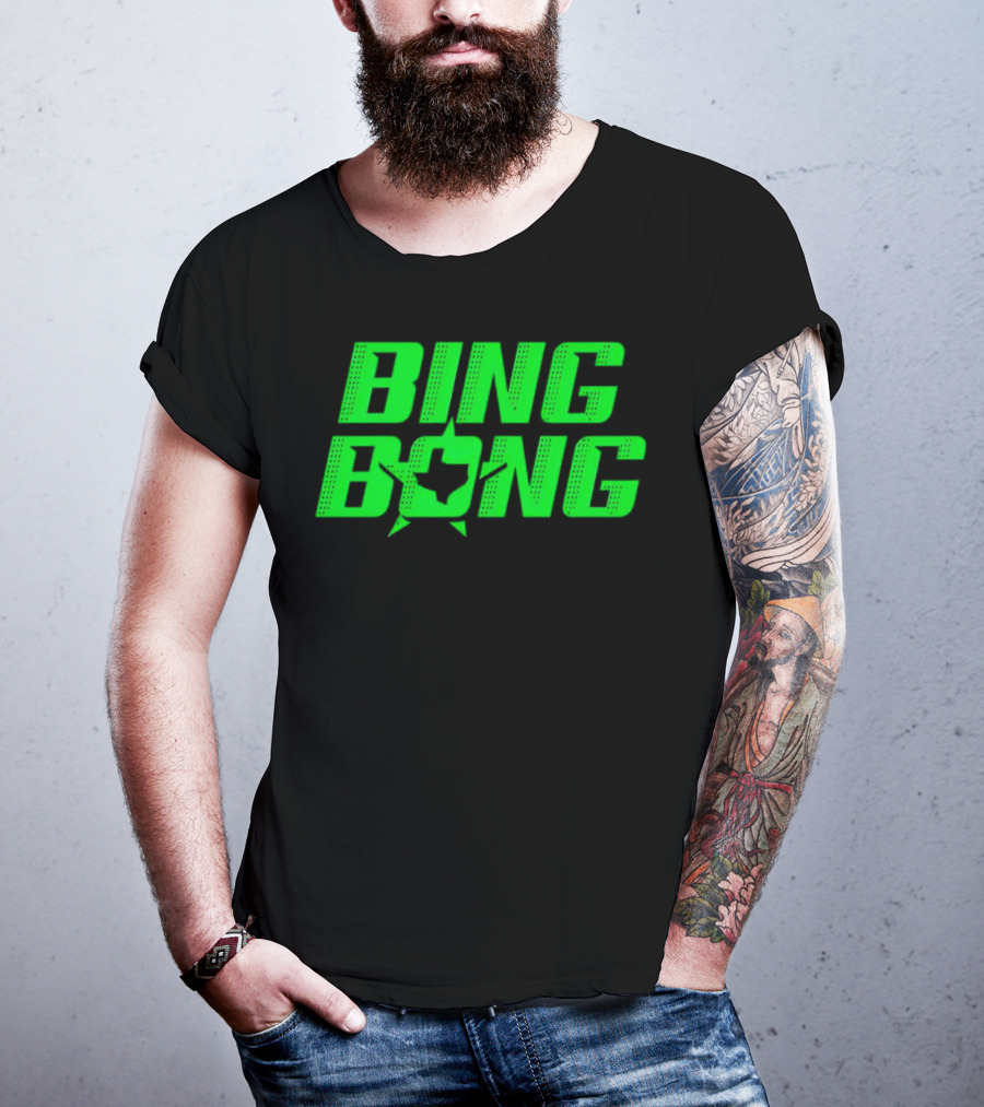 Dallas Stars Bing Bong Sports Text Logo Star Emblem T-Shirt