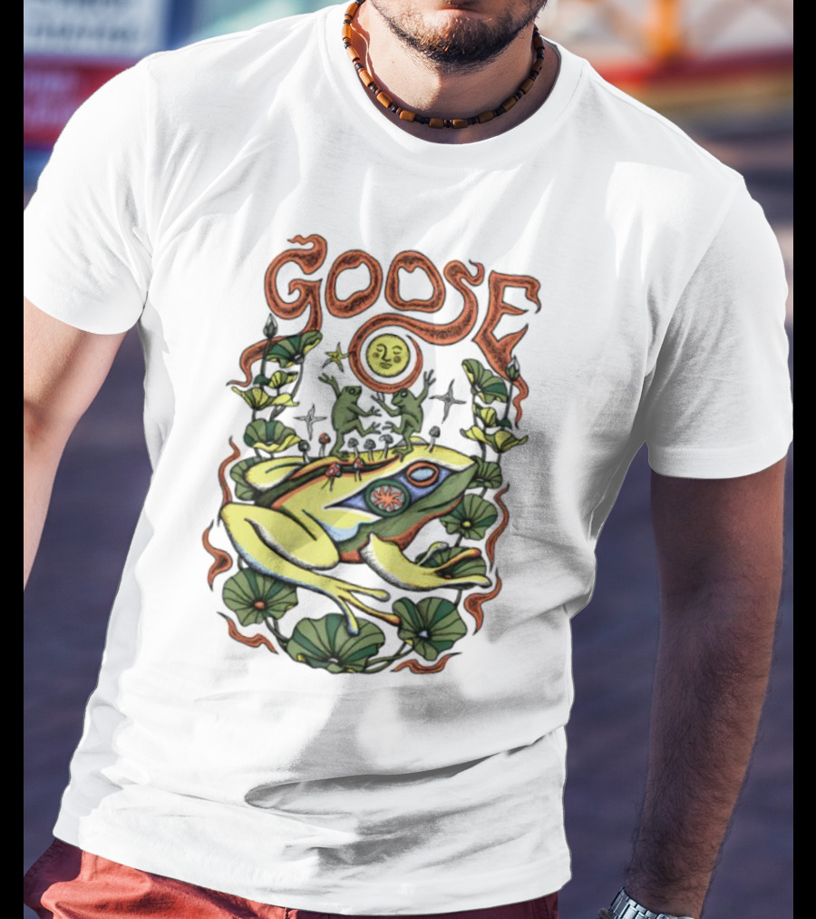 Goose The Band Frog Sun Nature Motif T-Shirt