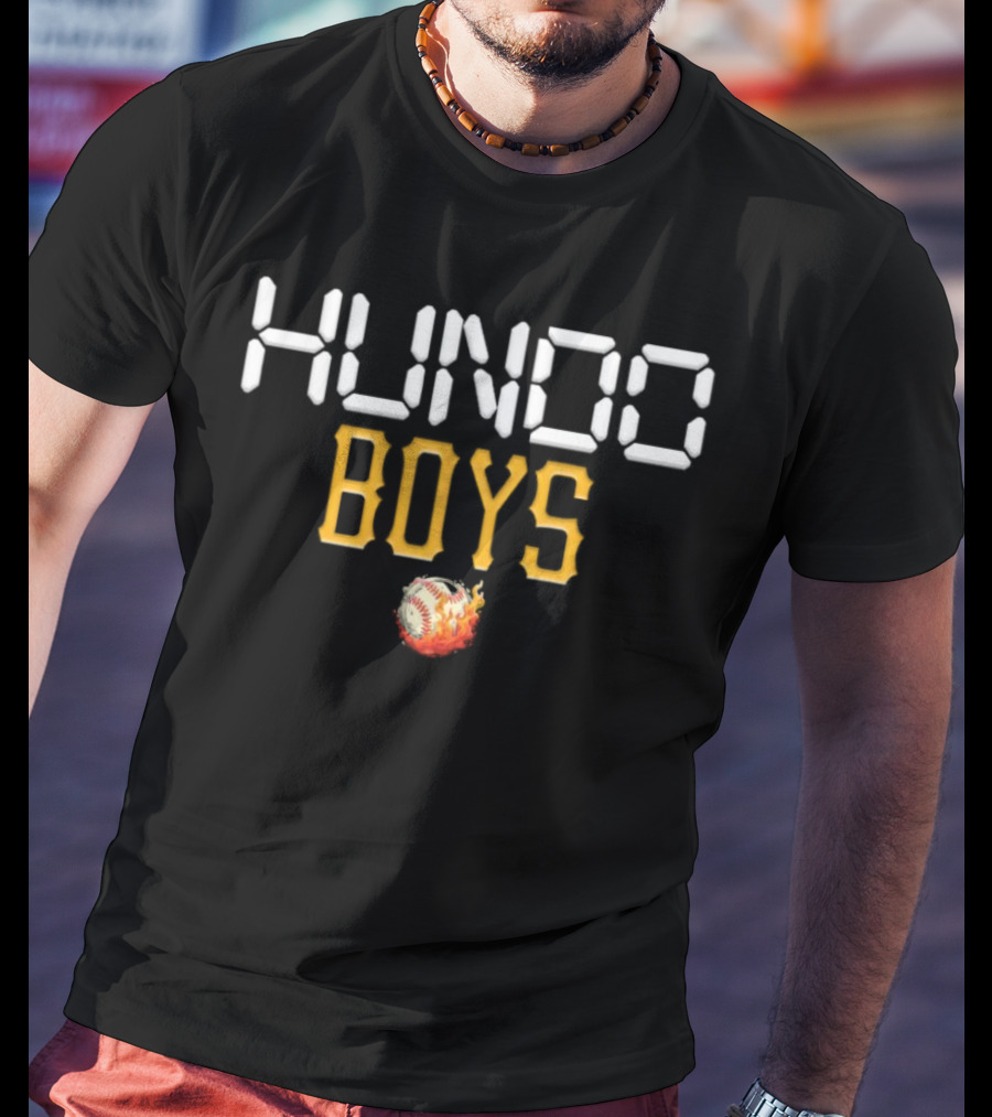 Hundo Boys Baseball Flame T-Shirt
