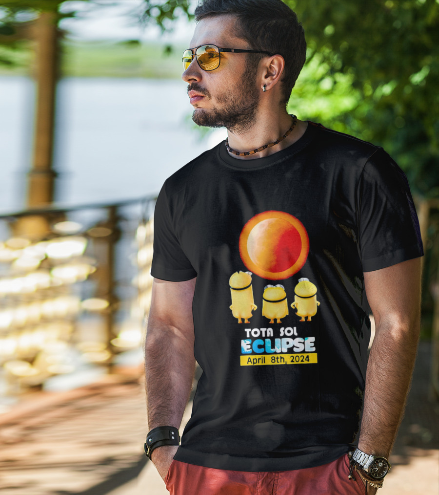 Minion Total Solar Eclipse Tota Sol Eclipse April 8th T-Shirt