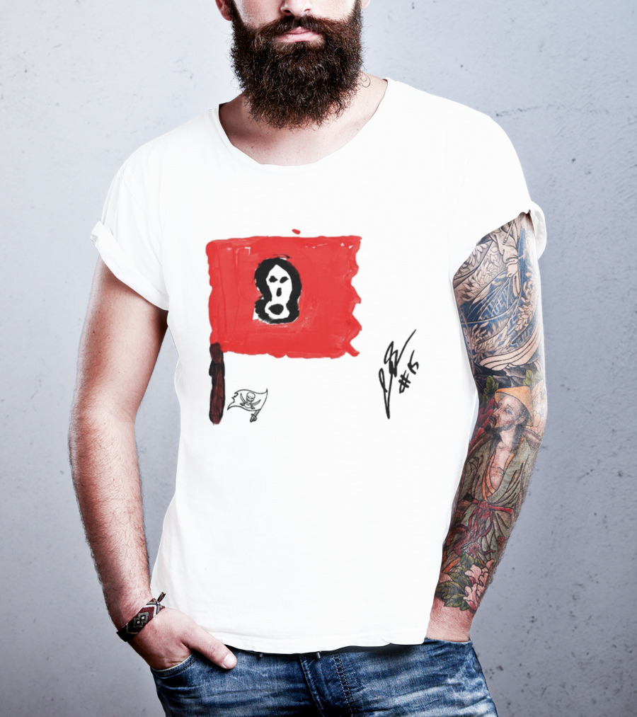 Rookies Paint Tampa Bay Buccaneers Flag Artwork #15 T-Shirt