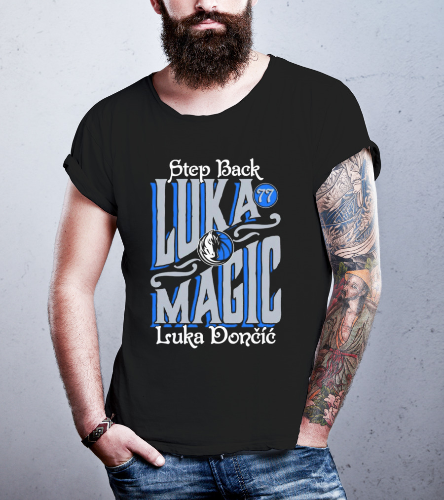 Step Back Luka Magic 77 Luka Dončić Dallas Mavericks T-Shirt