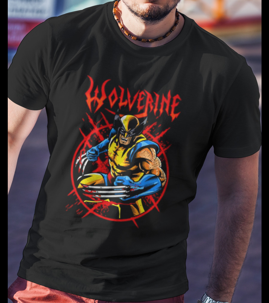 Wolverine Fierce Claws Violent Stance T-Shirt