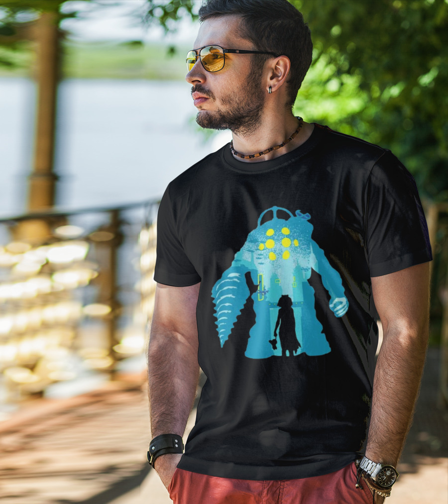 Big Daddy And Little Sister BioShock Underwater Adventure T-Shirt