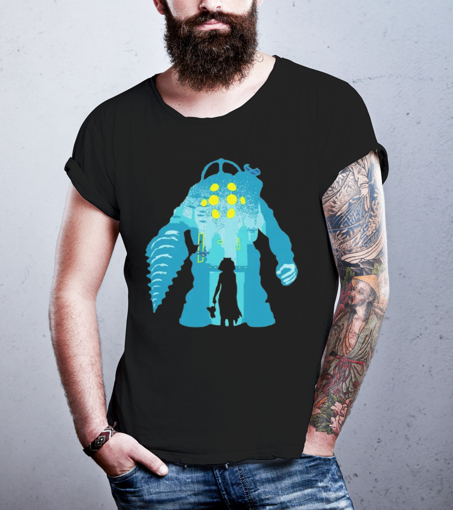 Big Daddy And Little Sister BioShock Underwater Adventure T-Shirt