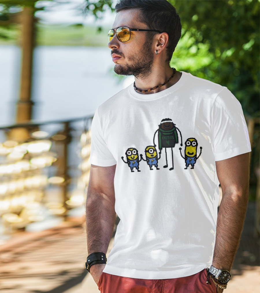 Boston Celtics Jrue Holiday Gru Holiday Minions T-Shirt