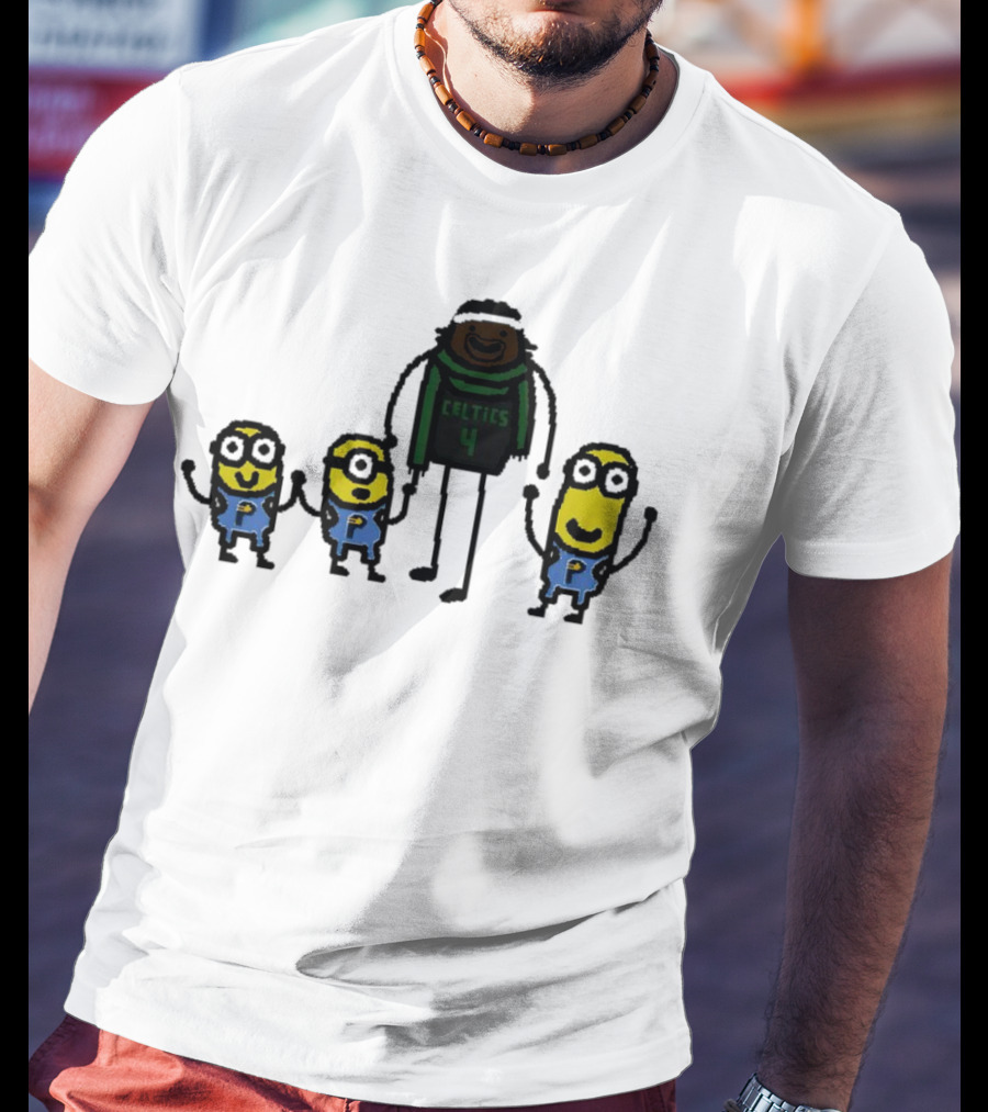 Boston Celtics Jrue Holiday Gru Holiday Minions T-Shirt