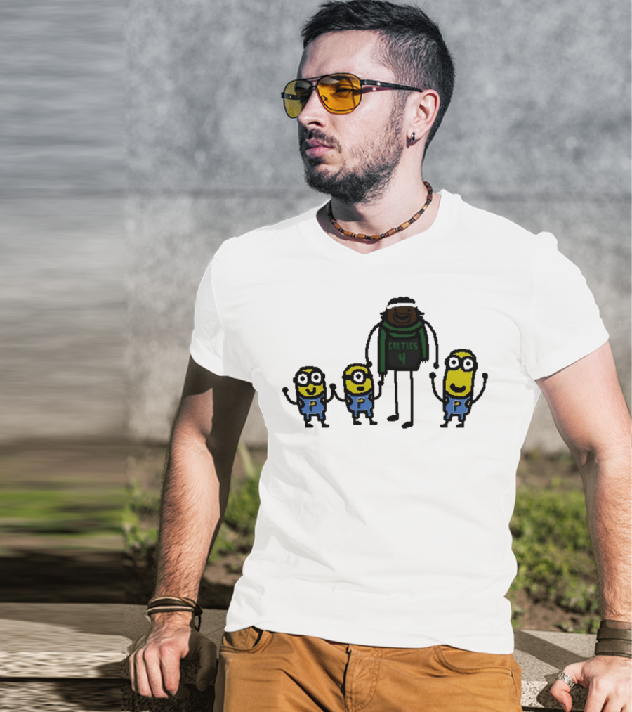 Boston Celtics Jrue Holiday Gru Holiday Minions T-Shirt