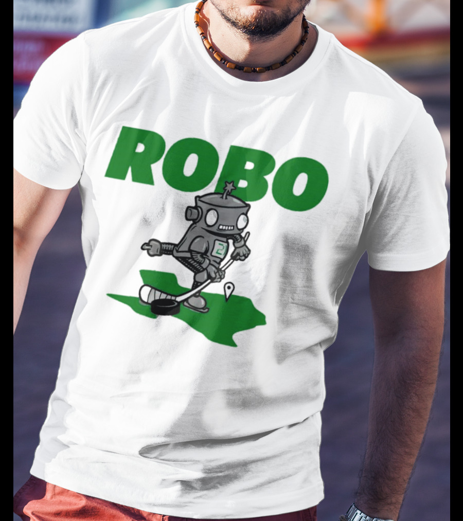Robo Robot Playing Hockey T-Shirt