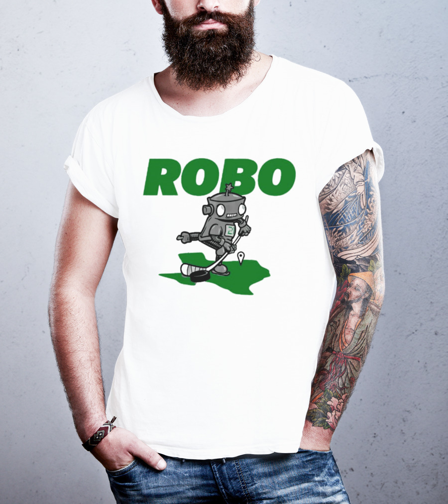 Robo Robot Playing Hockey T-Shirt
