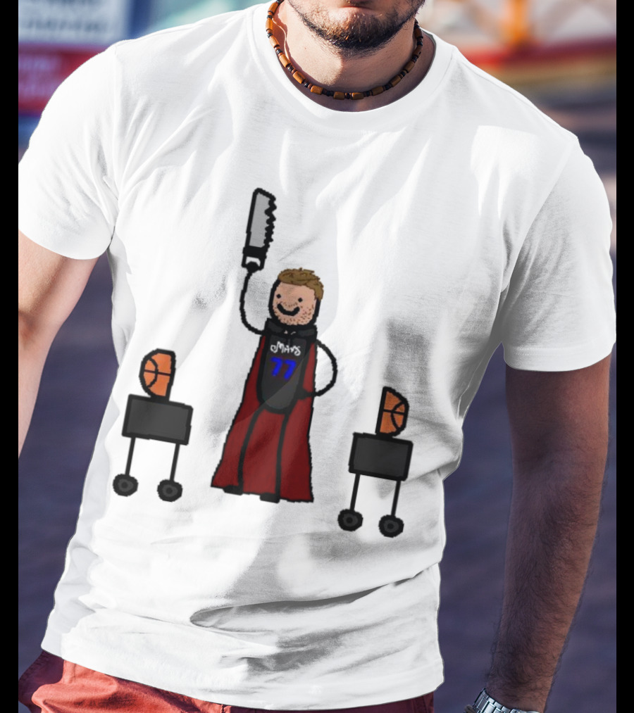Luka Doncic Dallas Mavericks Luka Magic Basketball Hero With Cape And Saw T-Shirt