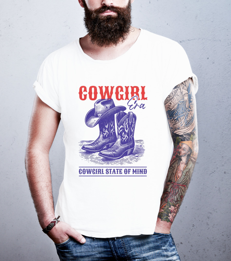 Cowgirl Era Cowgirl State Of Mind Vintage T-Shirt