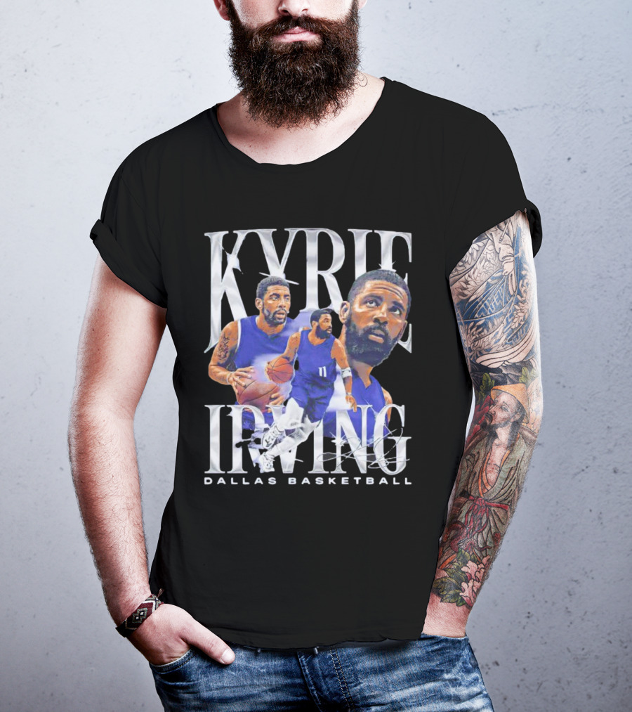 Kyrie Irving Dallas Basketball Vintage Retro Athlete Action T-Shirt